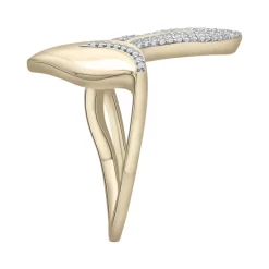 Cheapest 😀 Wrapped Diamond Black Enamel Band (1/10 Ct. T.w.) In 10k Gold (Also In White & Red Enamel), Created For Macy's 🔥