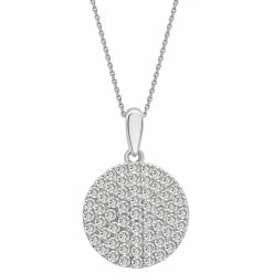 Wholesale 🧨 Wrapped In Love Diamond Circle Pendant Necklace (1 Ct. T.w.) In 14k White Gold, 16 + 4 Extender, Created For Macy's 🧨