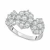 Buy 😍 Wrapped In Love Diamond Triple Flower Cluster Ring (2 Ct. T.w.) In 14k White Gold, Created For Macy's 🎉