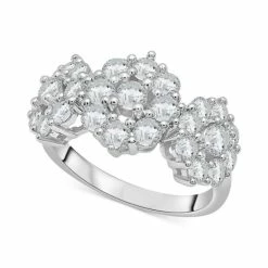 Buy 😍 Wrapped In Love Diamond Triple Flower Cluster Ring (2 Ct. T.w.) In 14k White Gold, Created For Macy's 🎉