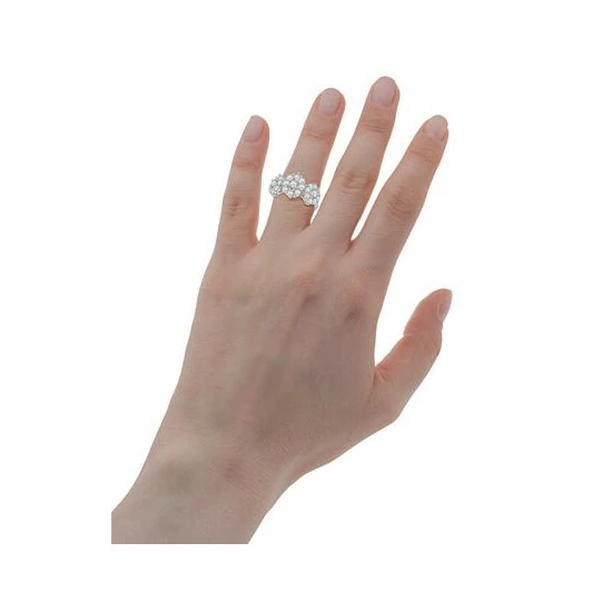 Buy ๐ Wrapped In Love Diamond Triple Flower Cluster Ring (2 Ct. T.w.) In 14k White Gold, Created For Macy's ๐ - Image 2