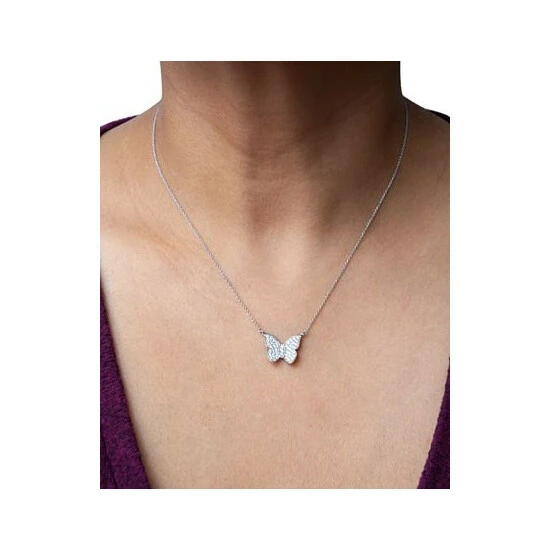 Flash Sale ๐ฏ Wrapped In Love Diamond Butterfly 20 Pendant Necklace (1/2 Ct. T.w.) In 14k White Gold, Created For Macy's ๐ฅฐ - Image 2