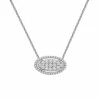 Buy 🌟 Wrapped In Love Diamond Oval Halo Cluster Pendant Necklace (1/2 Ct. T.w.) In 14k White Gold, 16 + 2 Extender, Created For Macy's 🛒