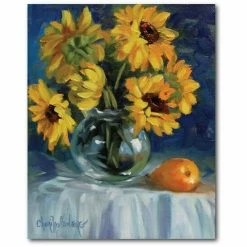 Wholesale ✔️ Courtside Market Sunflower And Pear 20 X 24 Gallery-Wrapped Canvas Wall Art Multi 👏
