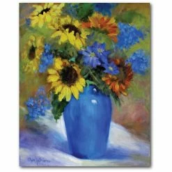 Flash Sale 🎉 Courtside Market Sunflowers In Vase II 16 X 20 Gallery-Wrapped Canvas Wall Art Multi 🎁