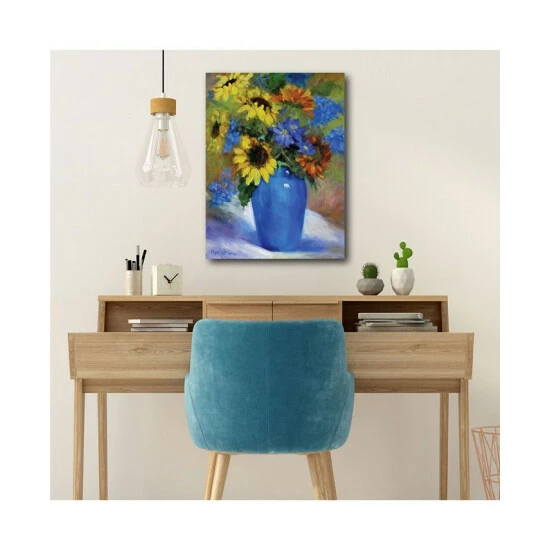 Flash Sale 🎉 Courtside Market Sunflowers In Vase II 16 X 20 Gallery-Wrapped Canvas Wall Art Multi 🎁 - Image 2