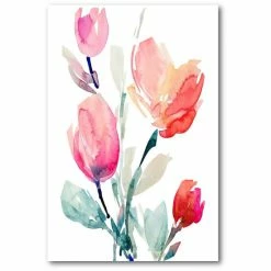 Flash Sale ⭐ Courtside Market Tulips Study II 12 X 18 Gallery-Wrapped Canvas Wall Art Multi ✔️
