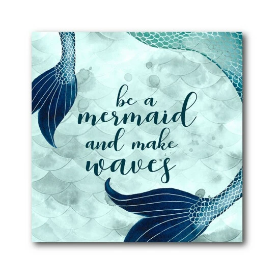 Best deal π Courtside Market Mermaid Quotes I 16 X 16 Gallery-Wrapped Canvas Wall Art Multi π