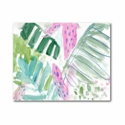 Best reviews of ❤️ Courtside Market Plam Leaf I 20 X 24 Gallery-Wrapped Canvas Wall Art Multi 🤩