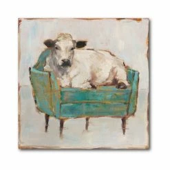 Cheap 😍 Courtside Market Moo-Ving In I 30 X 30 Gallery-Wrapped Canvas Wall Art Multi ⌛