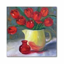 Brand new ✨ Courtside Market Tulips II 16 X 16 Gallery-Wrapped Canvas Wall Art Multi 🎉