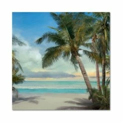 Best reviews of ❤️ Courtside Market A Found Paradise II 20 X 20 Gallery-Wrapped Canvas Wall Art Multi 🔔