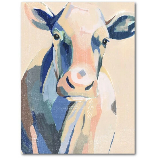 Best deal ❤️ Courtside Market Hertford Holstein I 16 X 20 Gallery-Wrapped Canvas Wall Art Multi 🛒