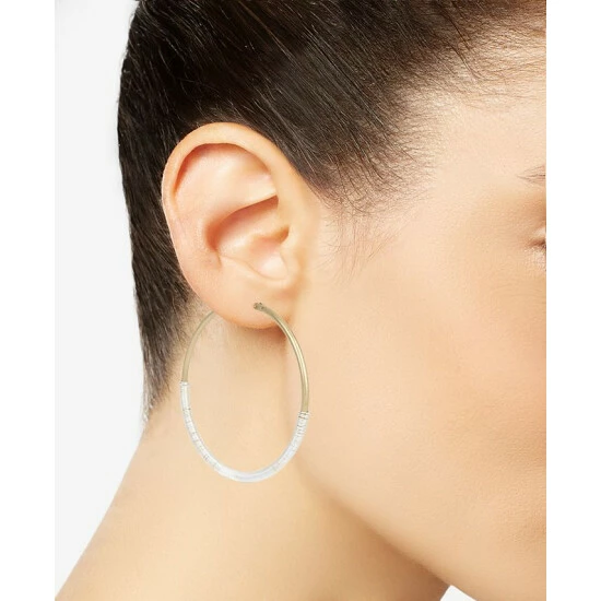 Cheapest β€οΈ Robert Lee Morris Soho Large Two-Tone Wrapped Hoop Earrings Silver π - Image 2