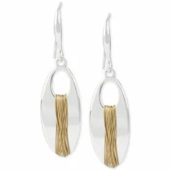 Discount 😀 Robert Lee Morris Soho Two-Tone Wire-Wrapped Drop Earrings Gold 🥰