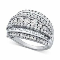 Top 10 🔔 Wrapped In Love Diamond Multi-Row Ring (1-1/2 Ct. T.w.) In Sterling Silver 🛒