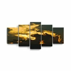 Top 10 🎉 Ready2HangArt Cloudescape II 5 Piece Wrapped Canvas Coastal Wall Art Set, 30 X 60 Multi 😉