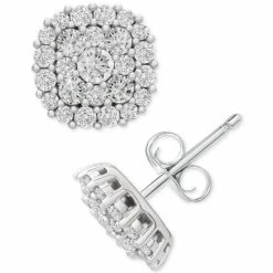 Best reviews of 👏 Wrapped In Love Certified Diamond Halo Cluster Stud Earrings (2 Ct. T.w.) In 14k White Gold 🛒