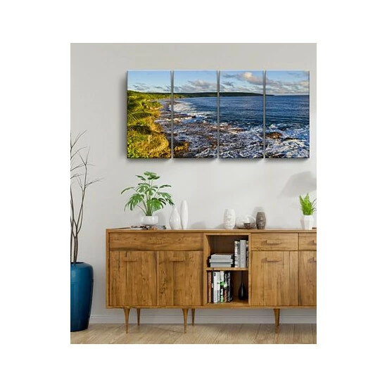 Flash Sale ❤️ Ready2HangArt Breakaway 4 Piece Wrapped Canvas Coastal Wall Art Set, 20 X 48 Multi 😀 - Image 3