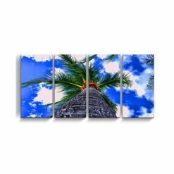 Cheap 🛒 Ready2HangArt Palms III 4 Piece Wrapped Canvas Coastal Wall Art Set, 24 X 48 Multi 👏