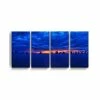 Wholesale ✔️ Ready2HangArt Singer Skyline 4 Piece Wrapped Canvas Coastal Wall Art Set, 24 X 48 Multi 👍