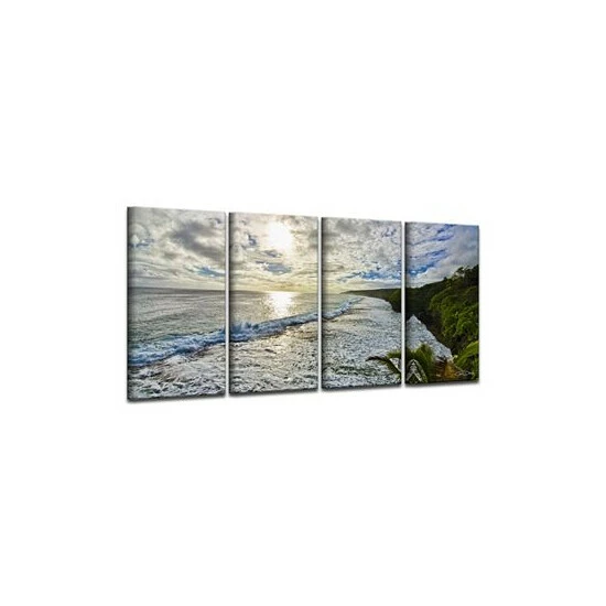 Discount 💯 Ready2HangArt Island Escape 4 Piece Wrapped Canvas Coastal Wall Art Set, 24 X 48 Multi ✔️ - Image 2
