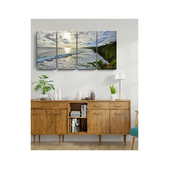 Discount 💯 Ready2HangArt Island Escape 4 Piece Wrapped Canvas Coastal Wall Art Set, 24 X 48 Multi ✔️ - Image 3