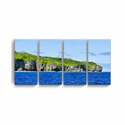 Best Sale 💯 Ready2HangArt Niue Pano 4 Piece Wrapped Canvas Coastal Wall Art Set, 24 X 48 Multi 🤩