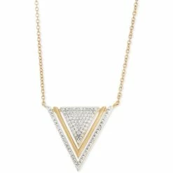 Hot Sale ⭐ Wrapped™ Diamond Triangle Pendant Necklace (1/5 Ct. T.w.) In 10k Gold, Created For Macy's No Color 🎁