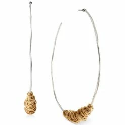 Promo 👍 Robert Lee Morris Soho Extra Large Two-Tone Wire-Wrapped Soho Hoop Earrings Two Tone 🎉