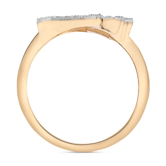 Wholesale 👏 Wrapped Diamond Five-Stone Stack Ring (1/20 Ct. T.w.) In 14k Yellow Or White Gold, Created For Macy's 🔔