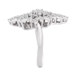 Hot Sale 🤩 Wrapped Diamond Scattered Cluster Flex Cuff Bangle Bracelet (1/3 Ct. T.w.) In Sterling Silver, Created For Macy's 🎁