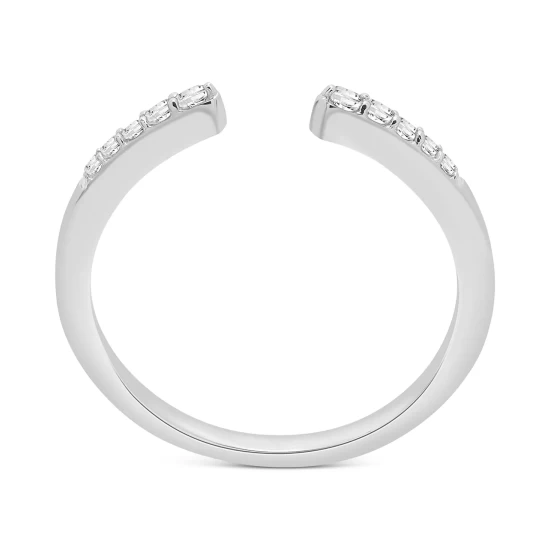 Best Sale 🎉 Wrapped Diamond Cuff Ring (1/10 Ct. T.w.) In 14k Yellow Or White Gold, Created For Macy's 👏 - Image 6