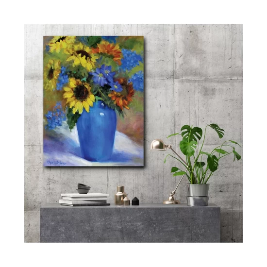 Flash Sale 🎉 Courtside Market Sunflowers In Vase II 16 X 20 Gallery-Wrapped Canvas Wall Art Multi 🎁 - Image 3