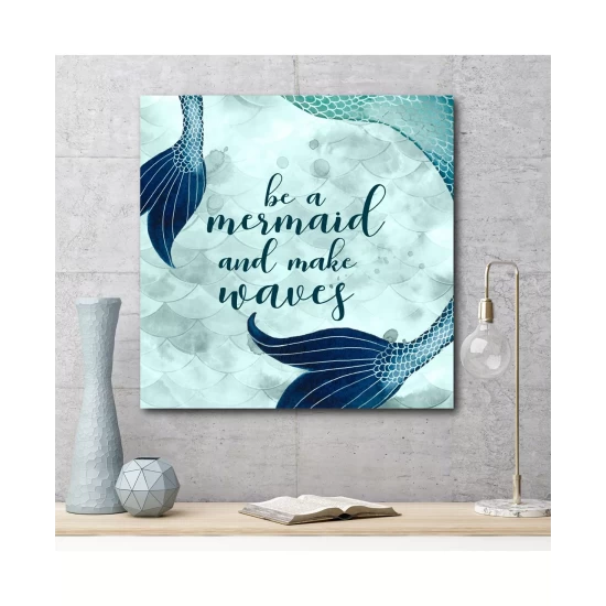 Best deal π Courtside Market Mermaid Quotes I 16 X 16 Gallery-Wrapped Canvas Wall Art Multi π - Image 3