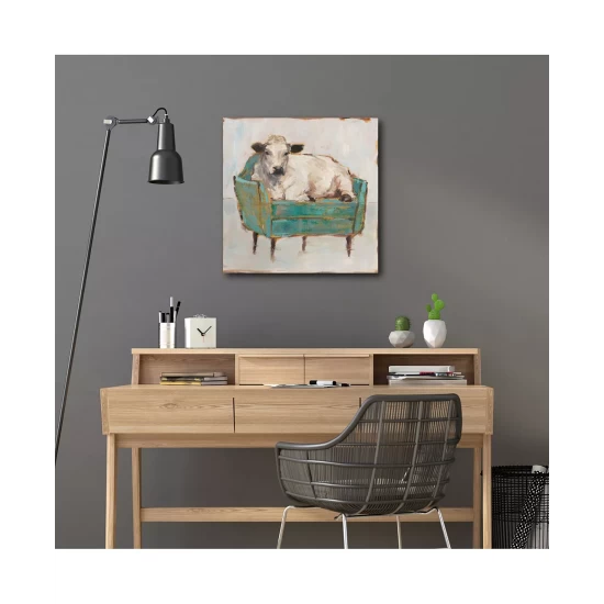 Hot Sale ❤️ Courtside Market Moo-Ving In I 16 X 16 Gallery-Wrapped Canvas Wall Art Multi ✨ - Image 3