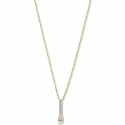 Cheapest 👏 Wrapped Certified Diamond Linear 18 Pendant Necklace (1/6 Ct. T.w.) In 14k Gold, Created For Macy's Yellow Gold 🌟