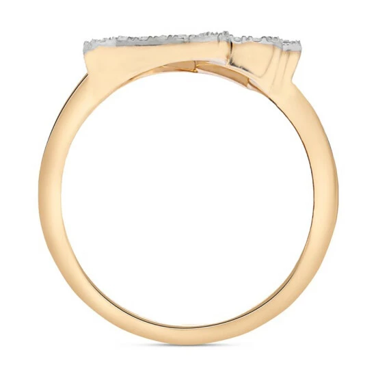 Discount ⭐ Wrapped Diamond Hamsa Hand Ring (1/6 Ct. T.w.) In 14k Gold, Created For Macy's Yellow Gold 🧨 - Image 4