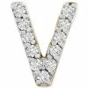 Discount 🛒 Wrapped Diamond Initial V Single Stud Earring (1/20 Ct. T.w.) In 14k Gold, Created For Macy's 🛒