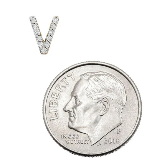 Discount 🛒 Wrapped Diamond Initial V Single Stud Earring (1/20 Ct. T.w.) In 14k Gold, Created For Macy's 🛒 - Image 4