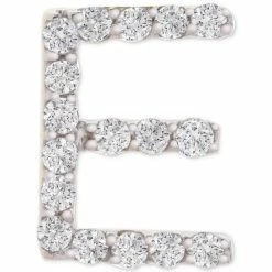 Best reviews of ⌛ Wrapped Diamond Initial E Single Stud Earring (1/20 Ct. T.w.) In 14k Gold, Created For Macy's 🎉