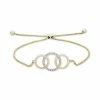 Buy 👏 Wrapped Diamond Triple Ring Bolo Bracelet (1/10 Ct. T.w.) In 14k Gold, Created For Macy's Yellow Gold 💯