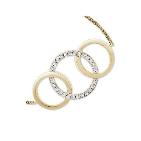 Buy ๐ Wrapped Diamond Triple Ring Bolo Bracelet (1/10 Ct. T.w.) In 14k Gold, Created For Macy's Yellow Gold ๐ฏ - Image 2