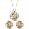 Budget 😀 Wrapped In Love Diamond Love Knot Necklace & Earrings Collection In 14k Gold, Created For Macy's ❤️