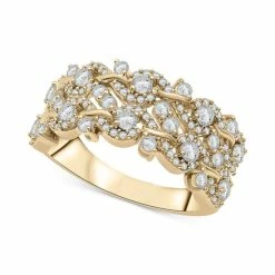 Best Pirce 👏 Wrapped In Love Diamond Swirl Cluster Statement Ring (1 Ct. T.w.) In 14k Gold, Created For Macy's Yellow Gold 🔔