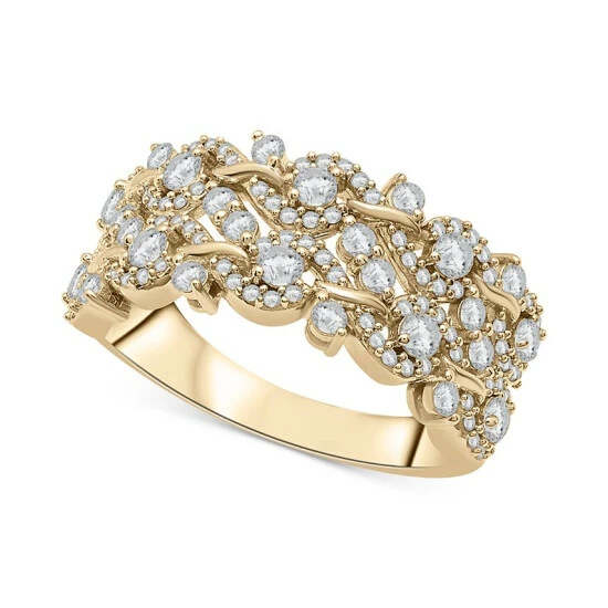 Best Pirce ๐ Wrapped In Love Diamond Swirl Cluster Statement Ring (1 Ct. T.w.) In 14k Gold, Created For Macy's Yellow Gold ๐