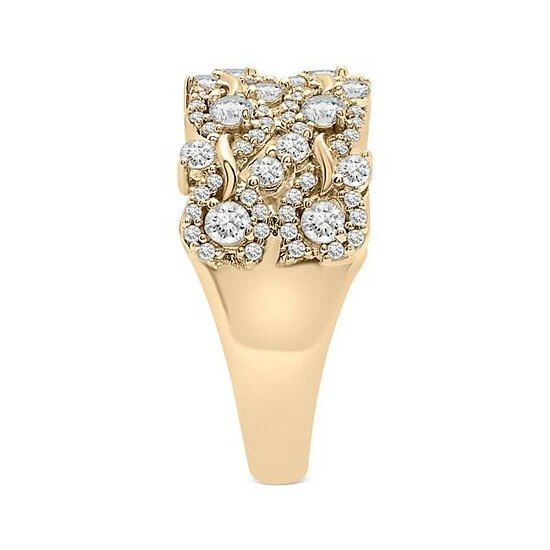 Best Pirce ๐ Wrapped In Love Diamond Swirl Cluster Statement Ring (1 Ct. T.w.) In 14k Gold, Created For Macy's Yellow Gold ๐ - Image 3