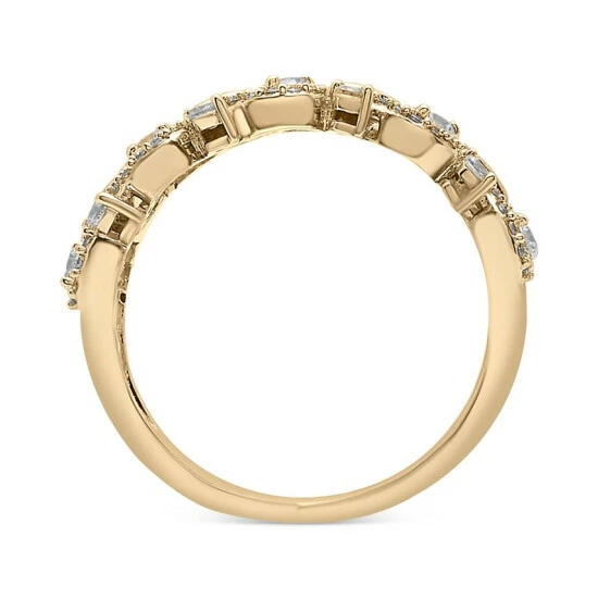 Best Pirce ๐ Wrapped In Love Diamond Swirl Cluster Statement Ring (1 Ct. T.w.) In 14k Gold, Created For Macy's Yellow Gold ๐ - Image 4
