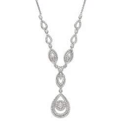 Deals 👍 Wrapped In Love Diamond Double Drop Pendant 17 In 14k White Gold Or 14k Yellow Gold (1-1/2 Ct. T.w.), Created For Macy's ✨