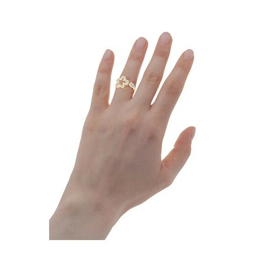Discount 🛒 Wrapped Diamond Flower Cuff Ring (1/6 Ct. T.w.) In 14k Gold, Created For Macy's Yellow Gold 🎉 - Image 2
